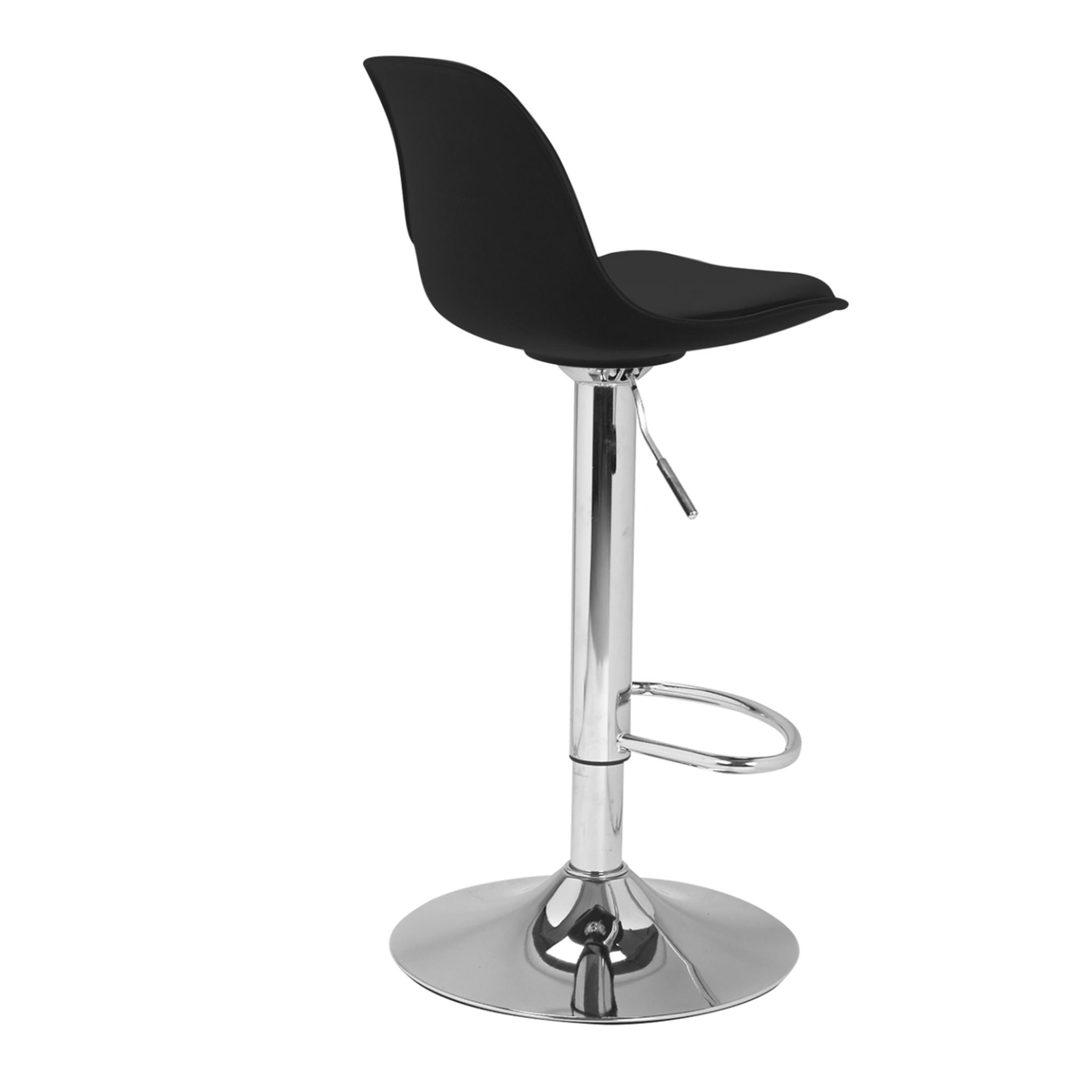 Voir la diapositive 5 : ID MARKET Lot de 2 tabourets de bar karl design noir