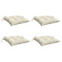 Voir la diapositive 3 : VIDAXL Coussins de chaise lot de 4 blanc creme 40x40x7 cm tissu oxford