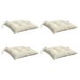 Voir la diapositive 3 : VIDAXL Coussins de chaise lot de 4 blanc creme 40x40x7 cm tissu oxford
