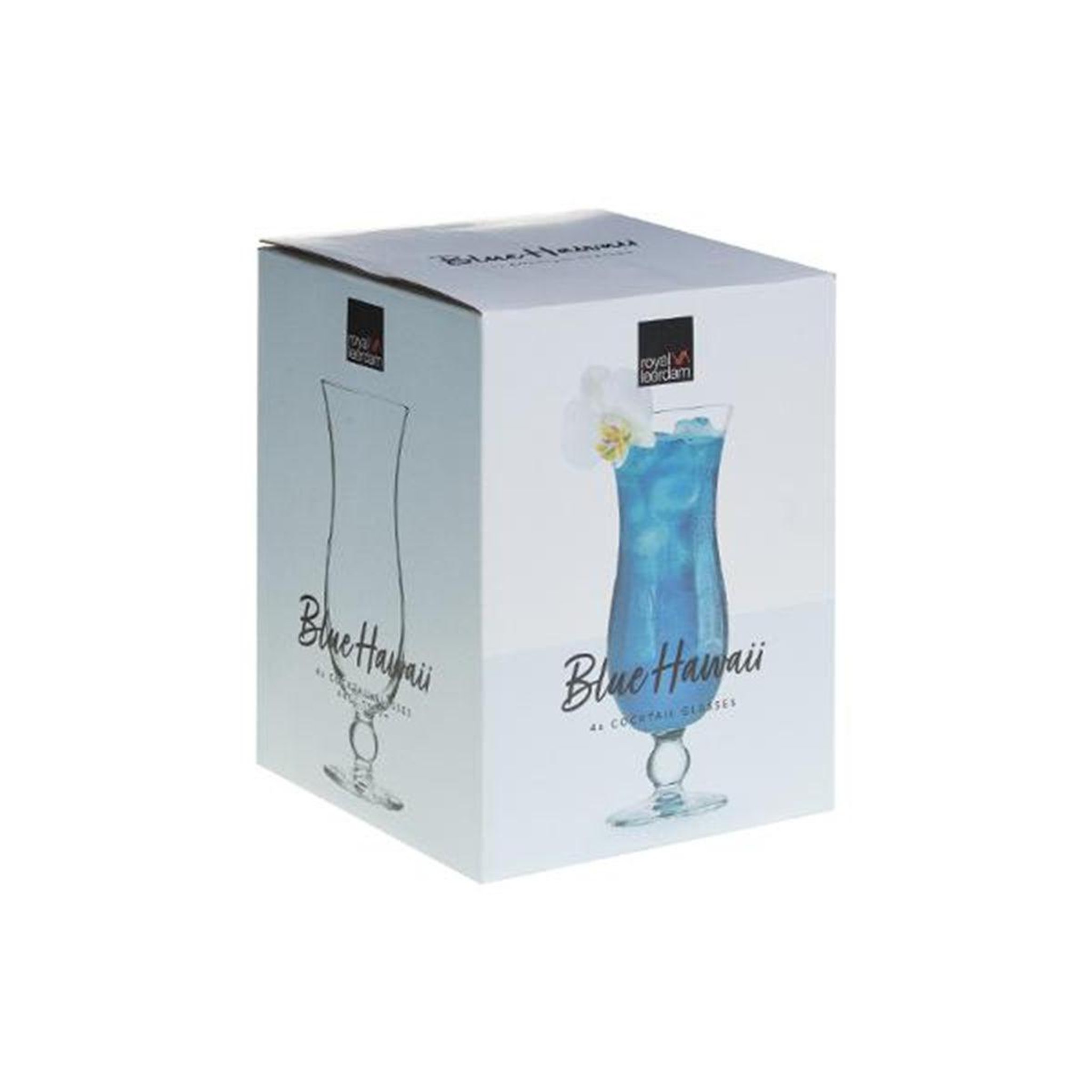 Voir la diapositive 4 : SECRET DE GOURMET Lot de 4 verres à cocktails  blue hawai  44cl transparent