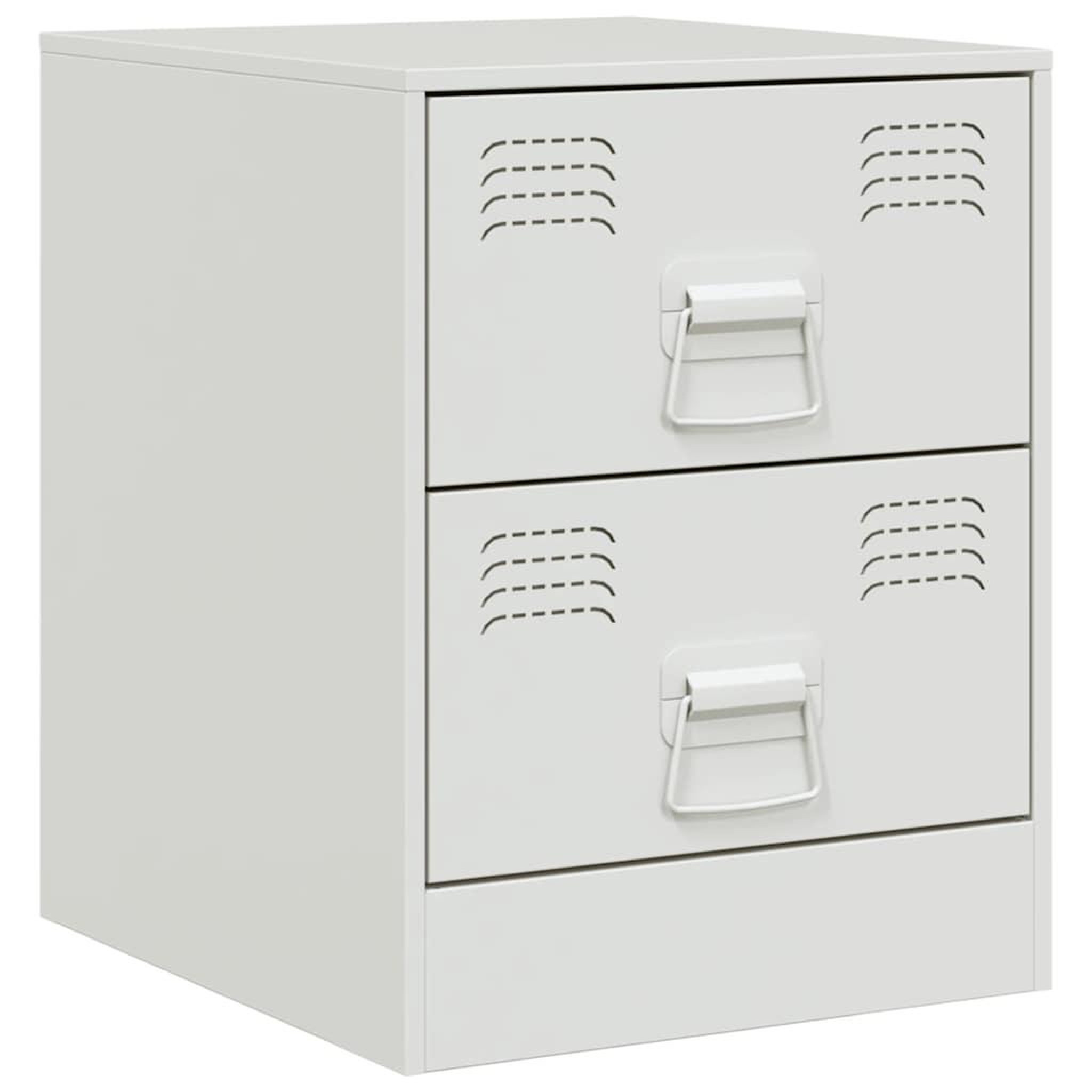 Voir la diapositive 2 : VIDAXL Table de chevet blanc 34,5x39x44 cm acier