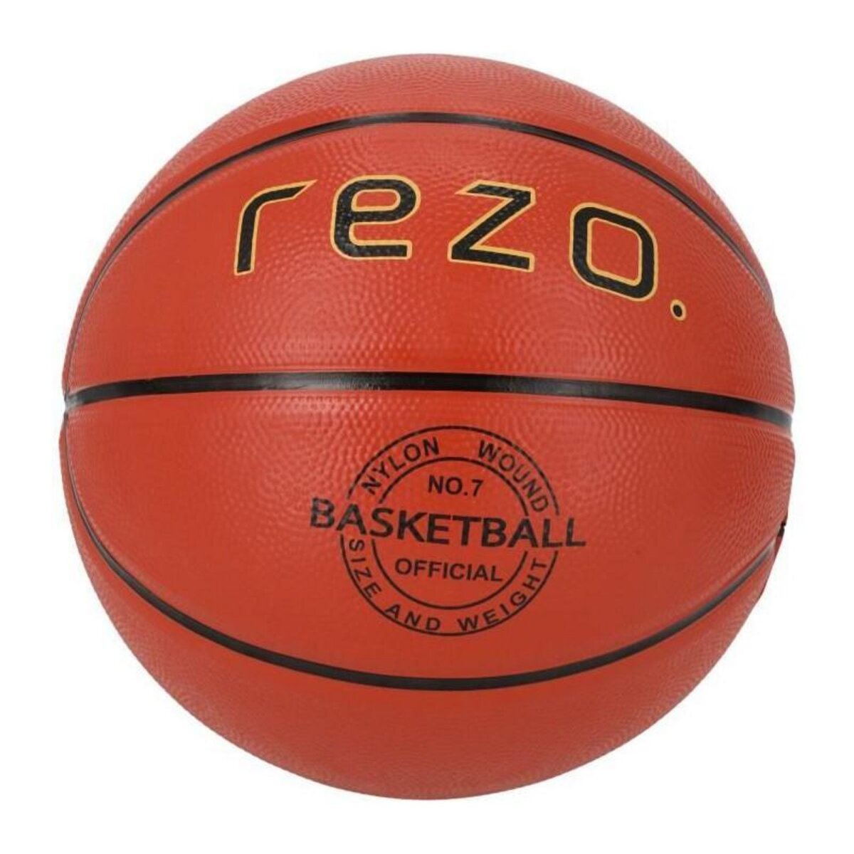 Ballon de basket - REZO - Caoutchouc - Taille 7 - Marron - Polyvalent