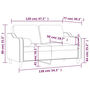 Voir la diapositive 6 : VIDAXL Canape 2 places avec oreillers gris fonce 120 cm tissu
