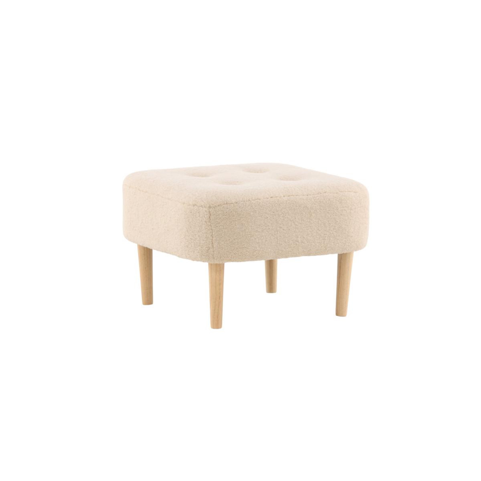 Voir la diapositive 4 : Paris Prix Pouf déco en tissu  salina  59cm naturel