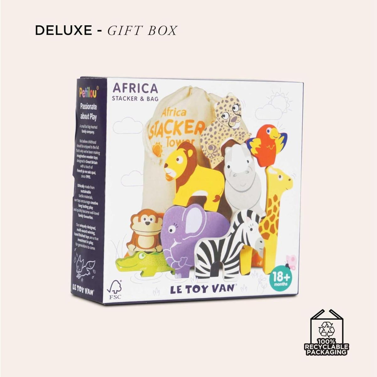 Le Toy Van Animaux De La Savane À Empiler