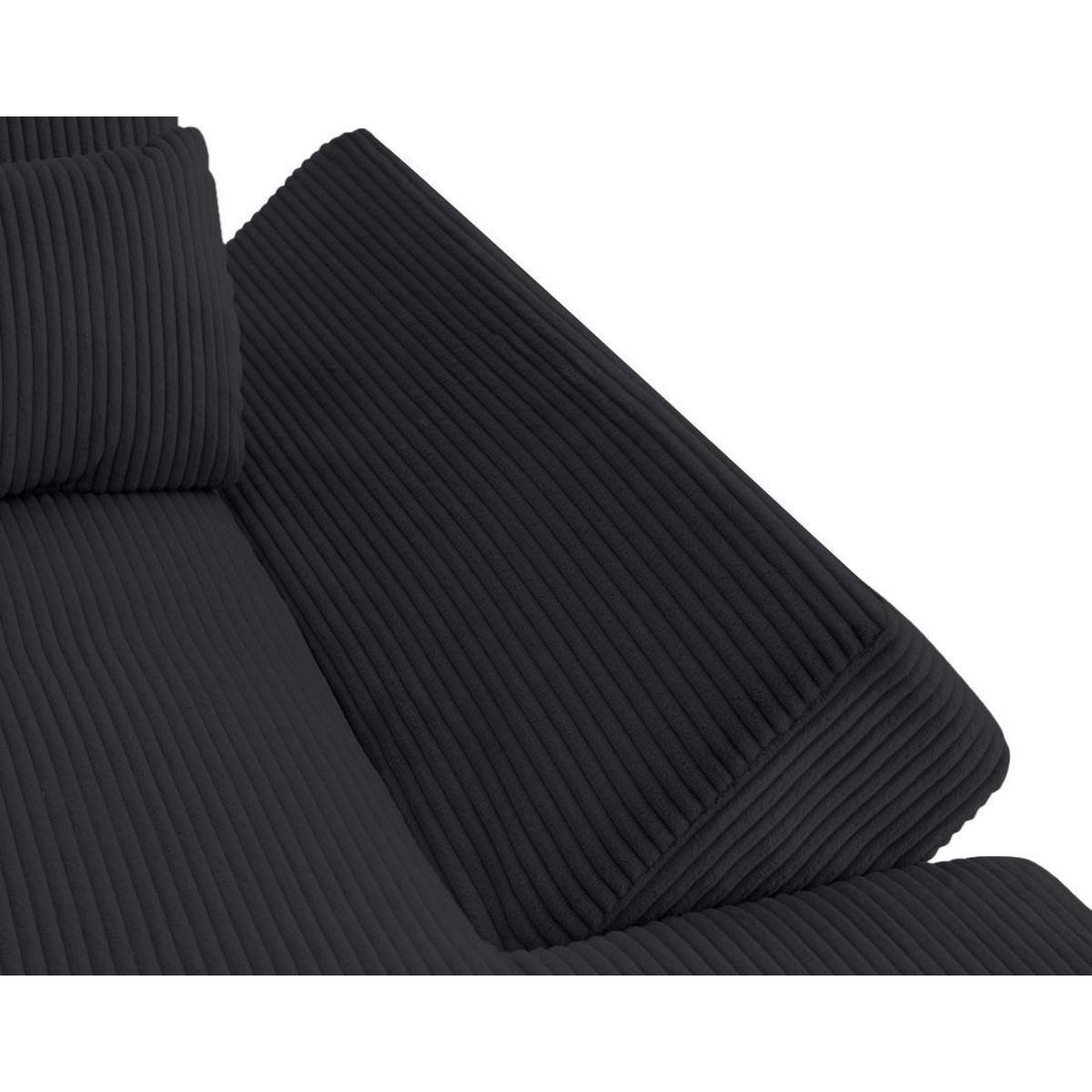 LISA DESIGN Vermont s - canapé panoramique d'angle gauche 7 places en velours côtelé