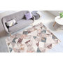 Voir la diapositive 2 : Paris Prix Tapis Géométrique à Franges  Akropolis II  Gris & Rose