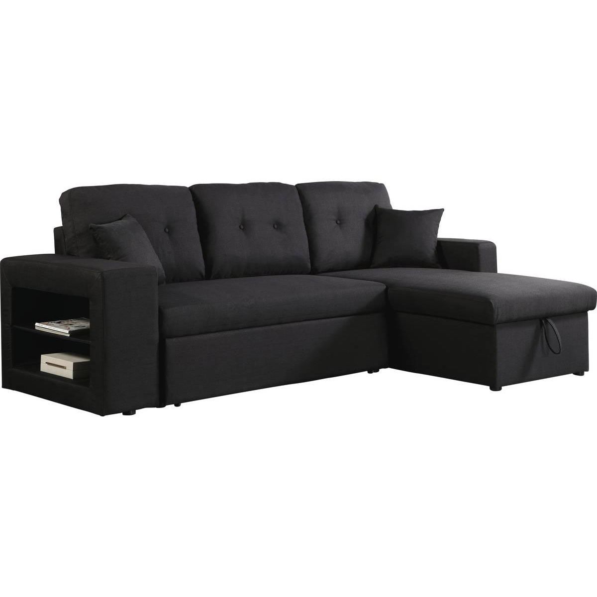 Habitat et Jardin Canapé d'angle convertible/réversible  Axel  - 3 places - Noir