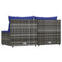 Voir la diapositive 3 : VIDAXL Canapés centraux de jardin et coussins 2pcs Gris Résine tressée