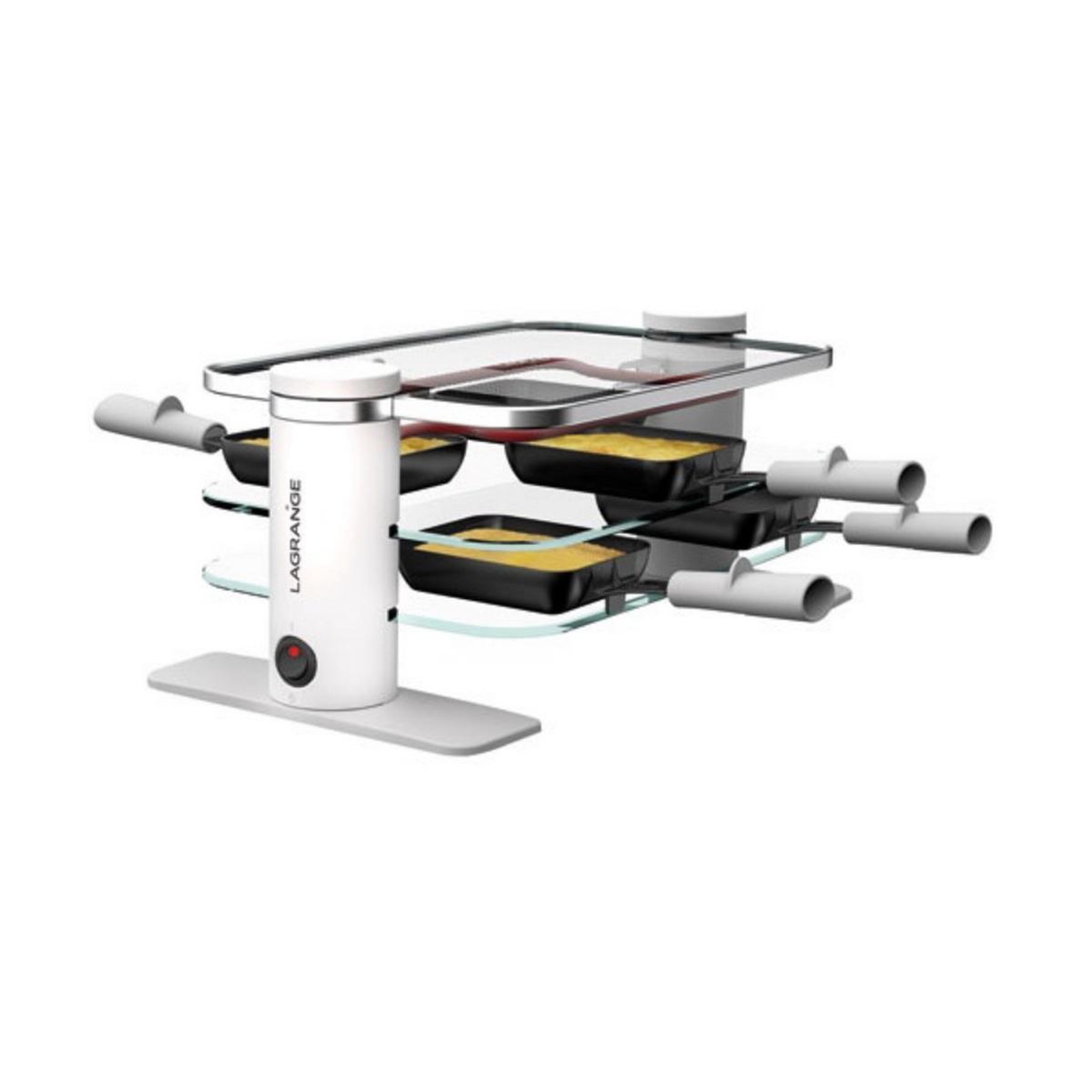 Voir la diapositive 2 : LAGRANGE Appareil à raclette  6 personnes 750w - 79601