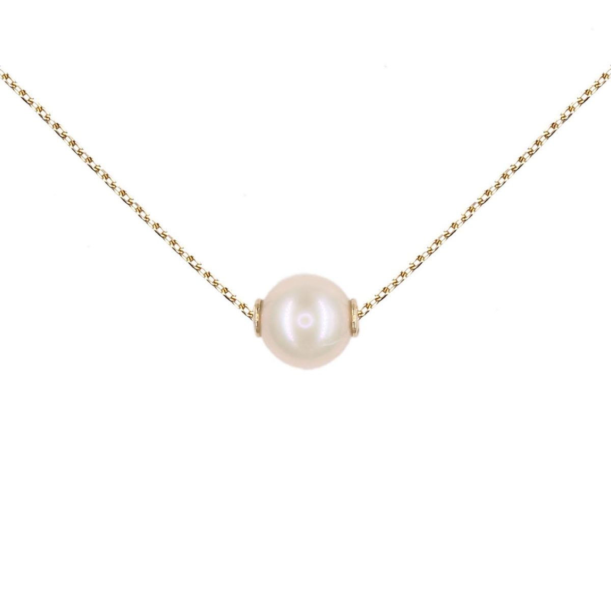 L'ATELIER D'AZUR Collier Femme Or Jaune - Pendentif Perle