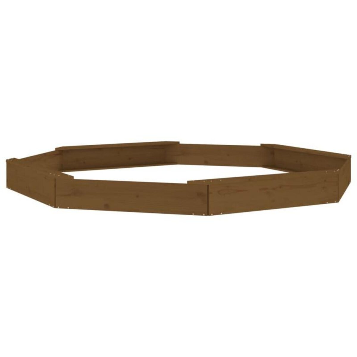 VIDAXL Bac à sable avec sièges marron miel octogone bois de pin massif