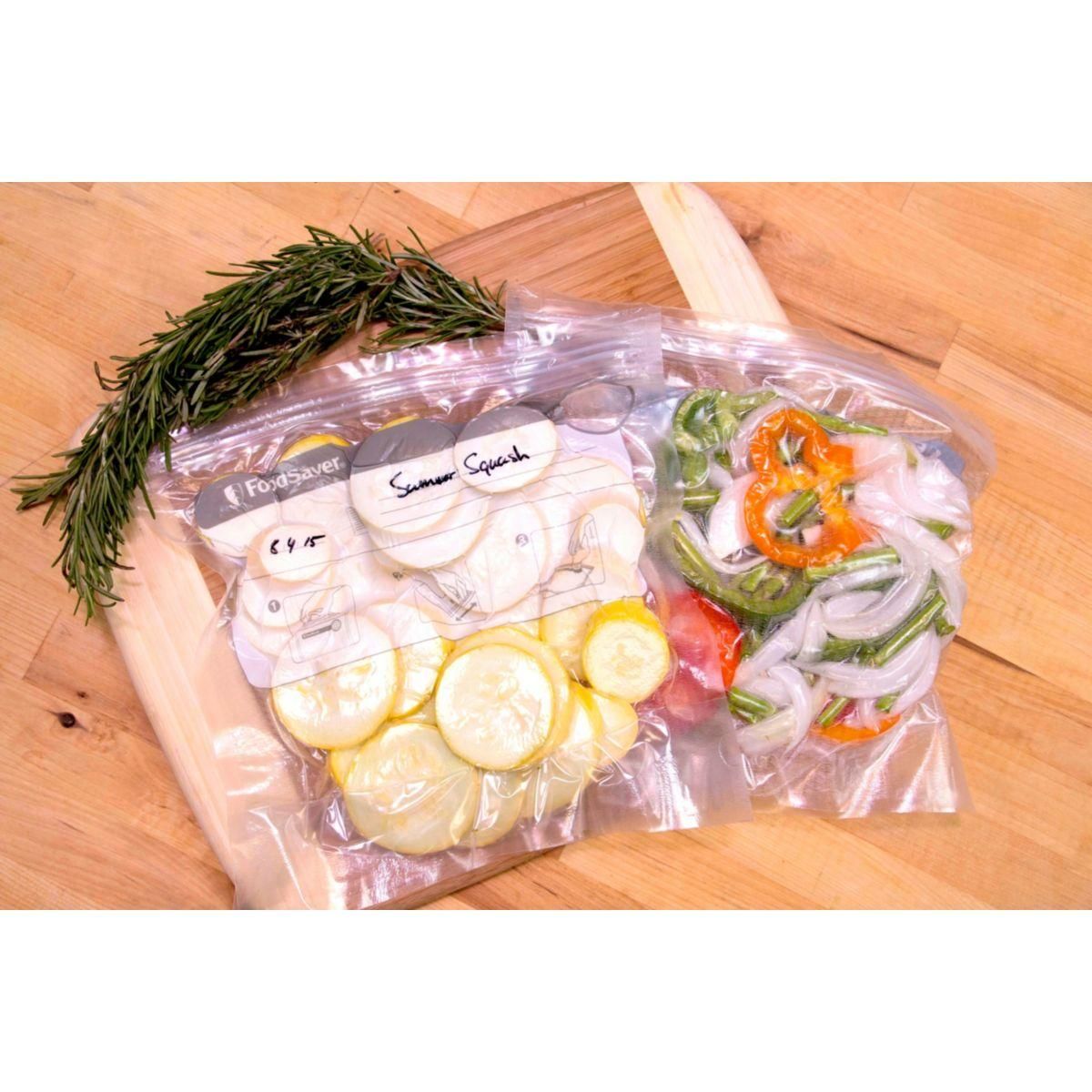 FOODSAVER Sac de conservation FVB016X01 lot 20 sacs avec Zip 3.79L