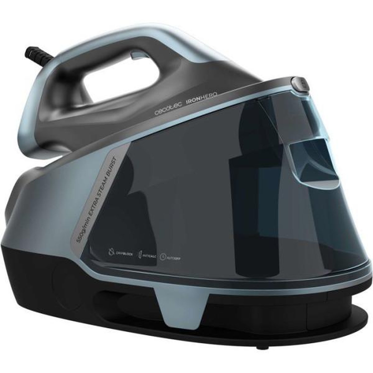 Centrale Vapeur  - CECOTEC - IronHeroH-2800 Professional Station - 2800 W - 550 g/min - Gris / Bleu