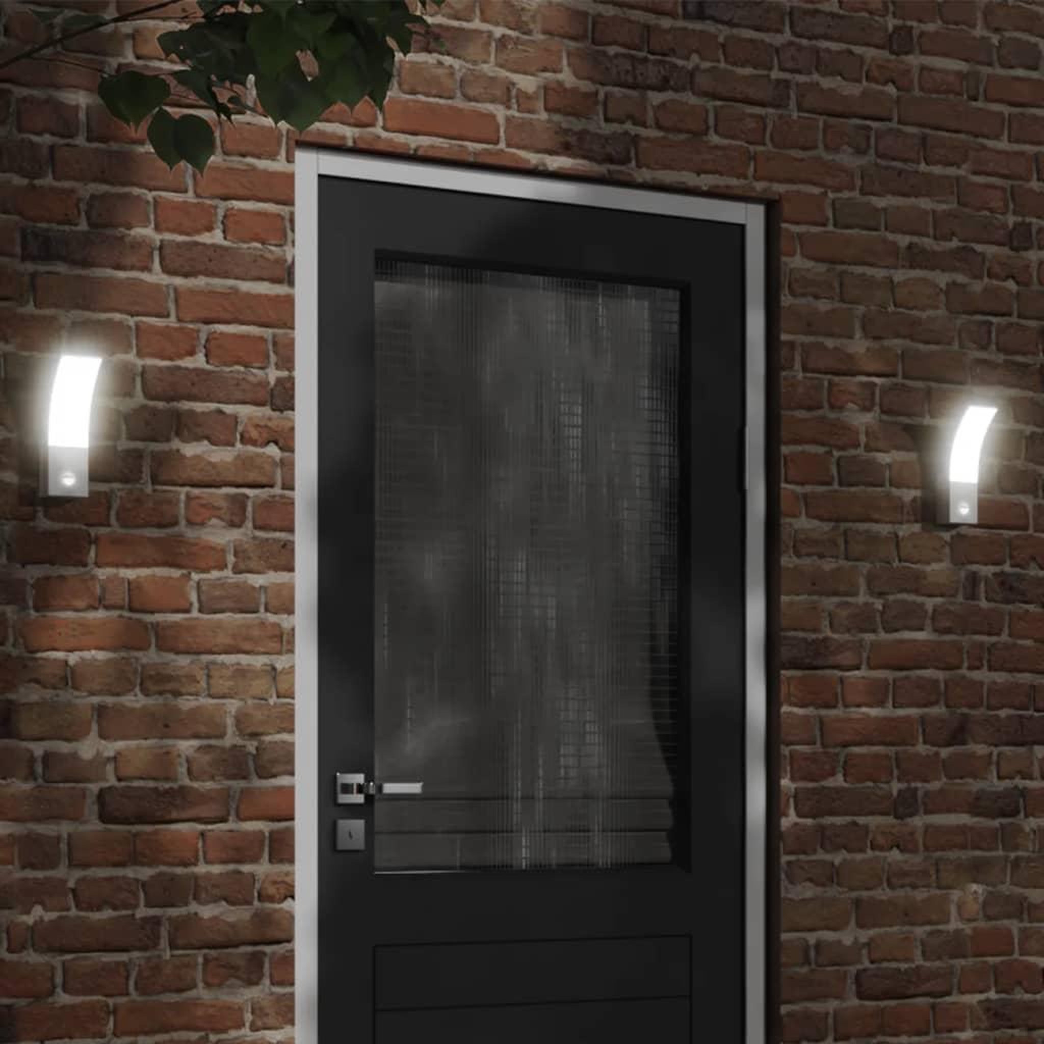 VIDAXL Applique murale LED d'exterieur avec capteurs blanc