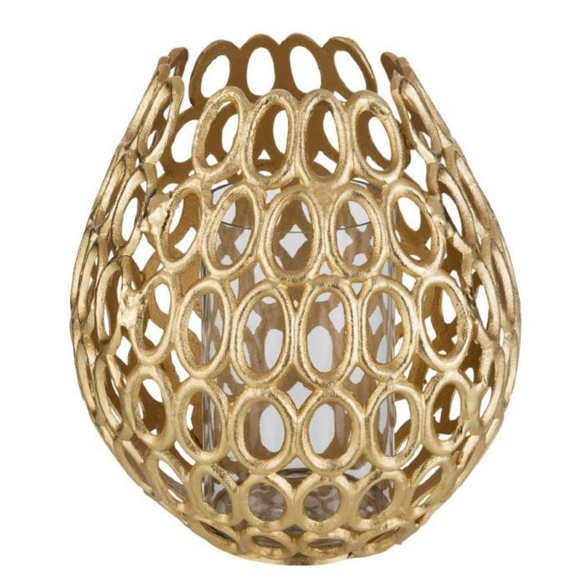 Paris Prix Photophore Design Cercles  Evano  33cm Or