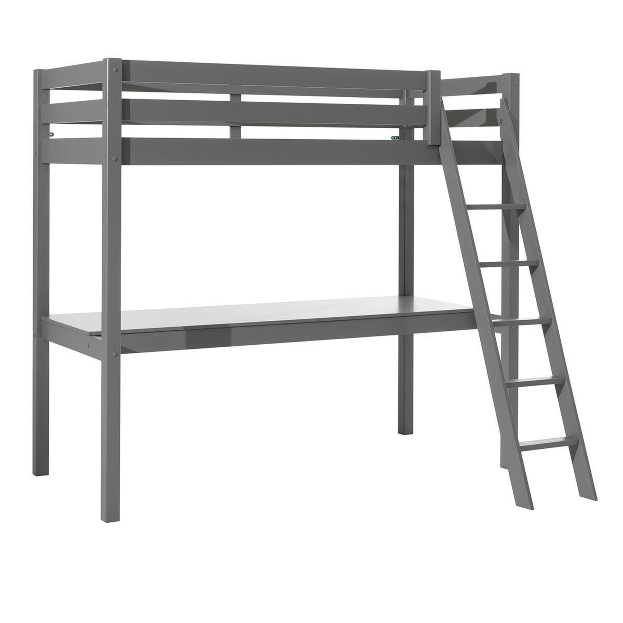 Voir la diapositive 2 : Paris Prix Lit mezzanine & plan de travail  pino  90x200cm gris