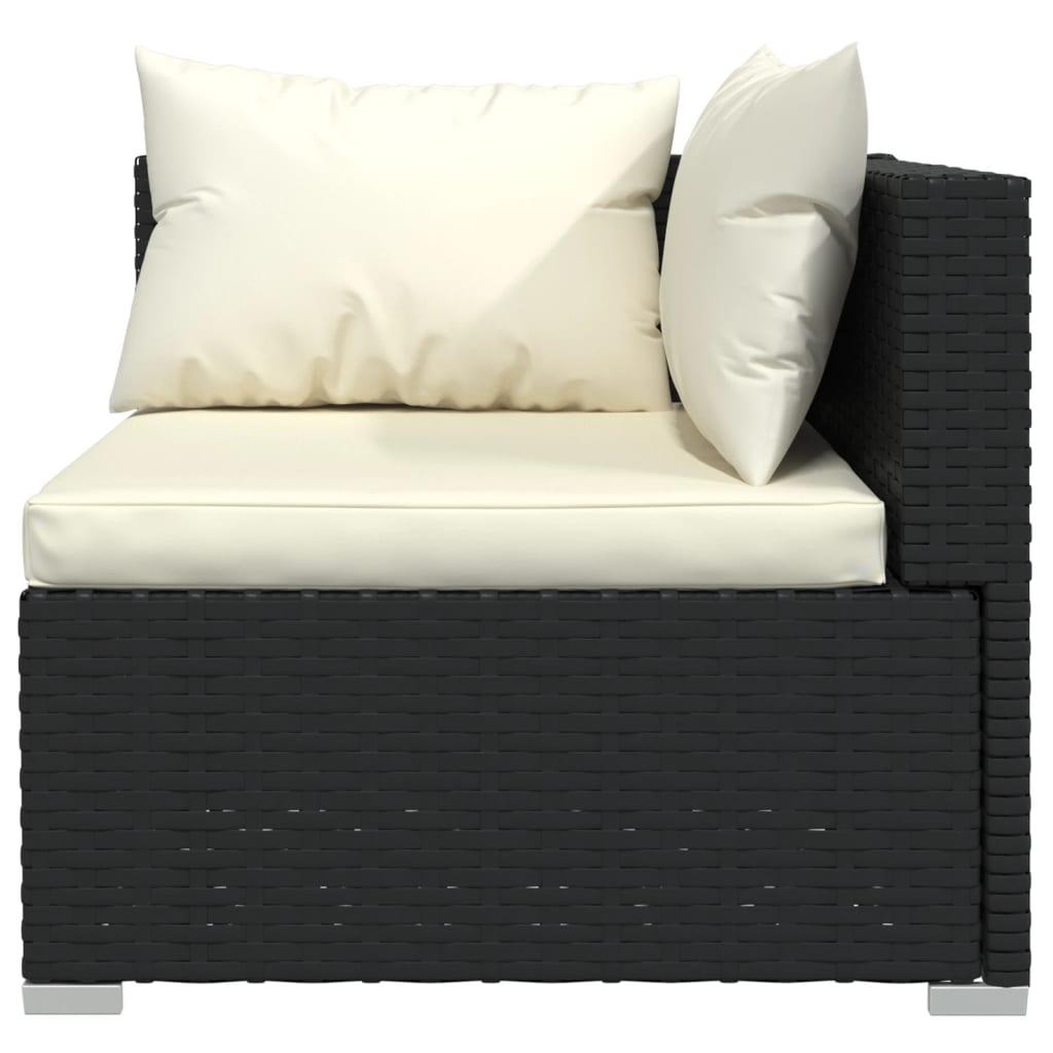 Voir la diapositive 4 : VIDAXL Salon de jardin 7 pcs avec coussins Resine tressee Noir