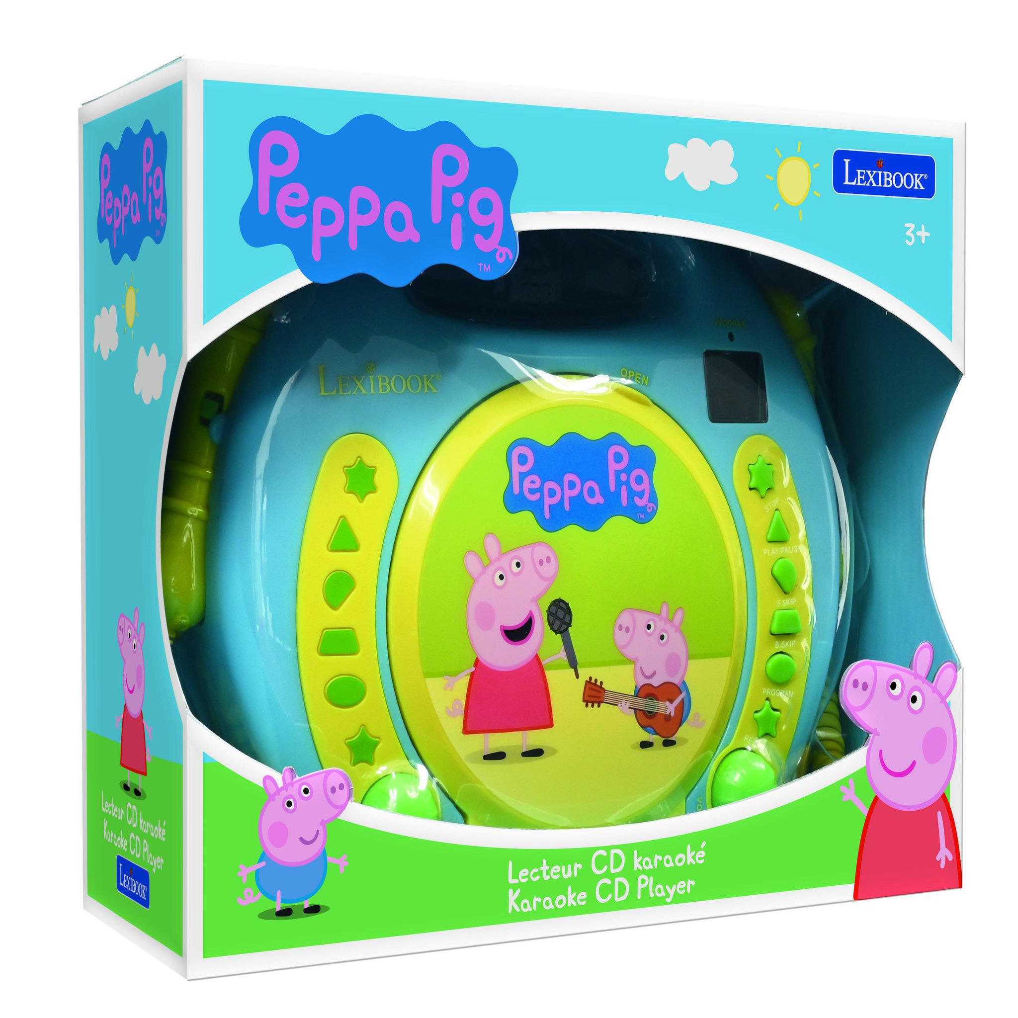 Voir la diapositive 3 : Lexibook Lecteur CD portable avec 2 microphones Peppa Pig