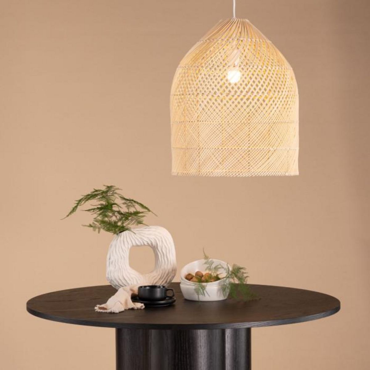 Paris Prix Lampe Suspension en Rotin  Brivela  53cm Naturel