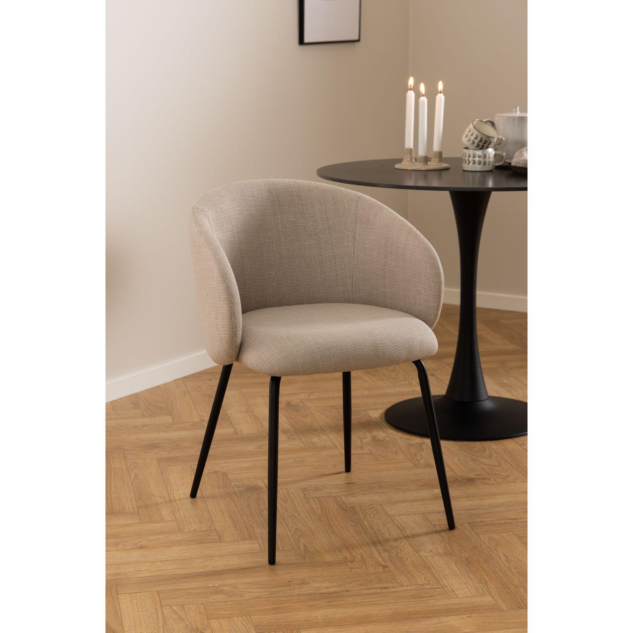 Voir la diapositive 2 : TOILINUX Lot de 2 chaises en tissu avec accoudoirs sören