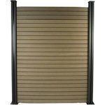 Habitat et Jardin Kit Clôture 4.8 x 1.2 m composite - Kit de fixation offert - Marron