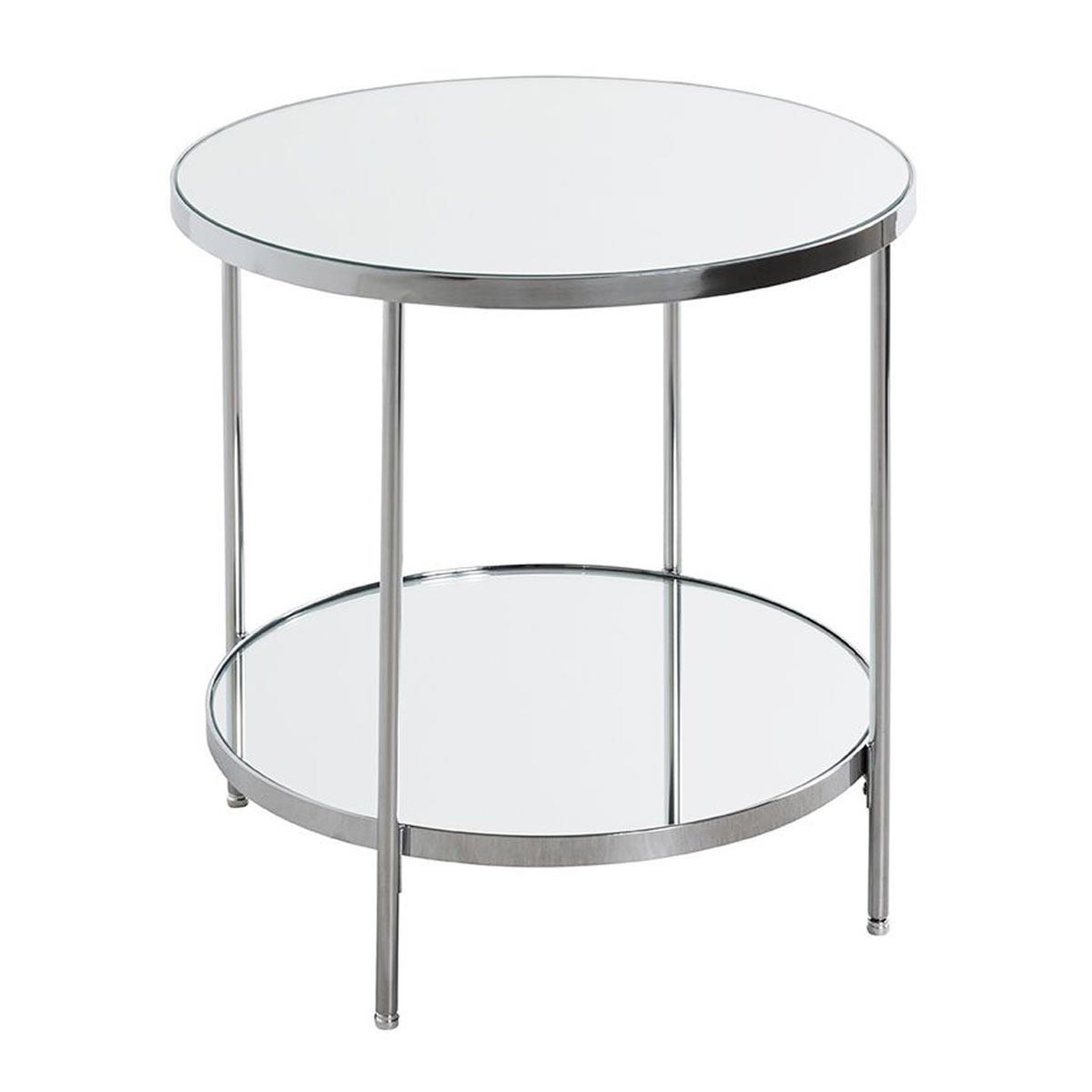 Paris Prix Table d'Appoint Ronde  Palace  46cm Chrome
