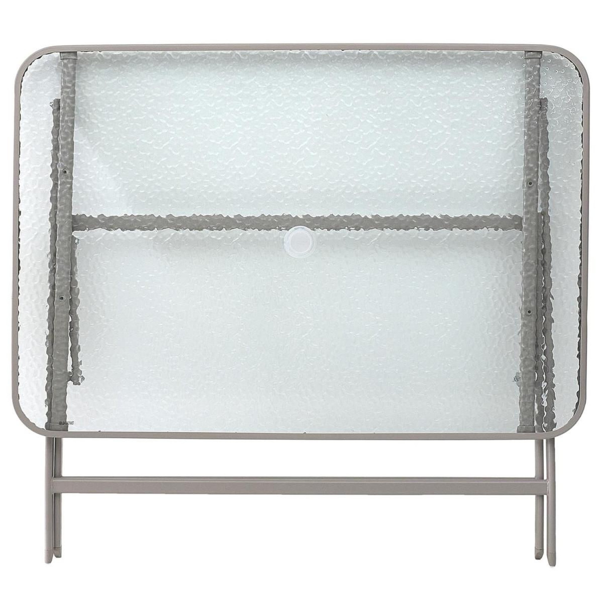 Voir la diapositive 5 : The Home Deco Factory Table de jardin en verre  formentera  110cm beige