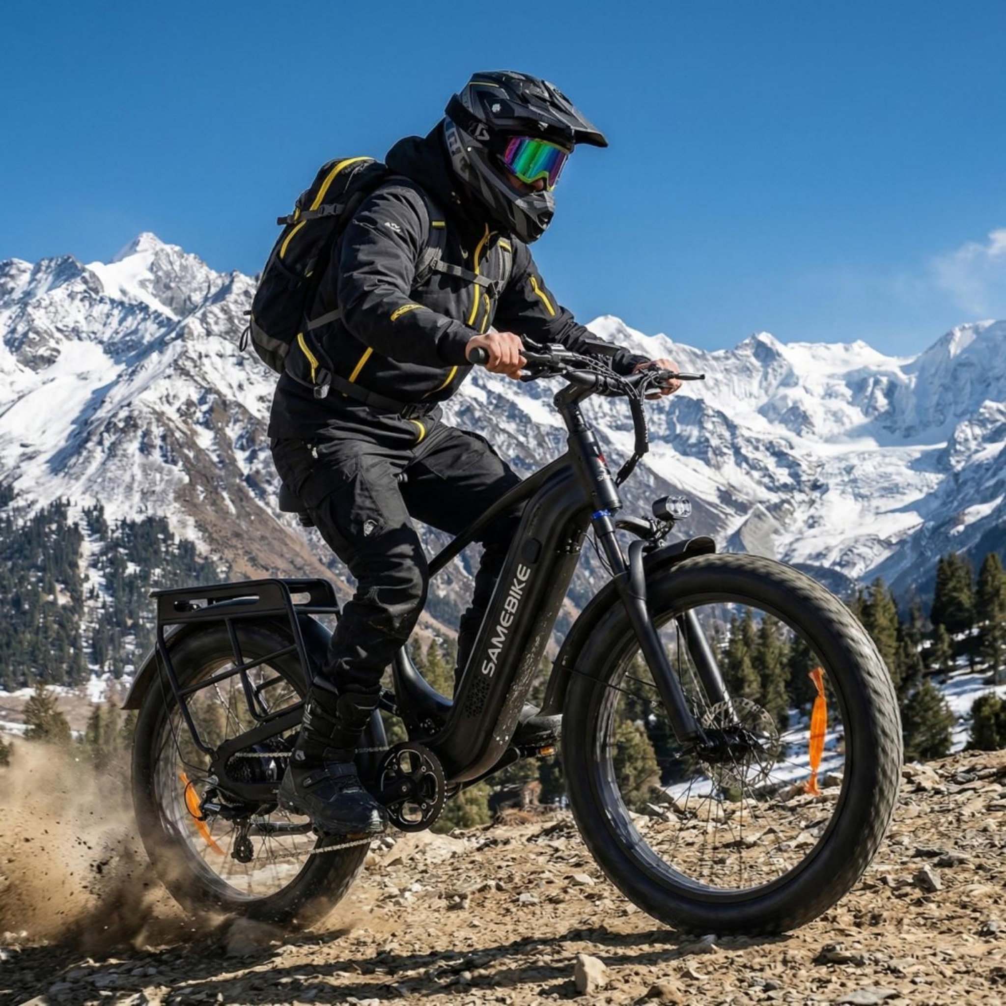 Voir la diapositive 6 : SAMEBIKE Vélo électrique à gros pneus à suspension complète SAMEBIKE STORM