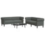 Voir la diapositive 1 : VIDAXL Ensemble de canapes 2 pcs gris fonce tissu