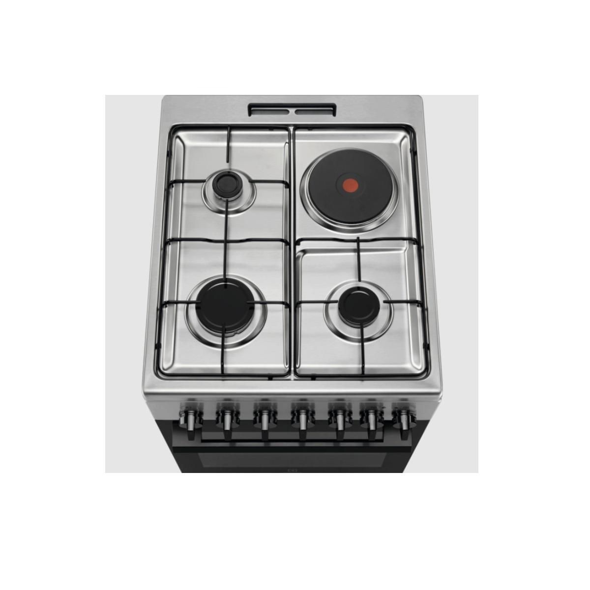 ELECTROLUX Cuisinière mixte 57l 4 feux inox - LKM520011X