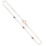 L'ATELIER D'AZUR Bracelet Or Rose et Saphirs Bleus