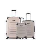 BLUESTAR BLUESTAR - LOT DE 3 - Valises grand format, weekend et cabine OPERA. Coloris disponibles : Noir, Rose, Gris, Orange, Beige, Bleu