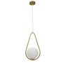 Voir la diapositive 4 : Paris Prix Lampe Suspension Sphère  Glamy Drop  46cm Blanc & Or
