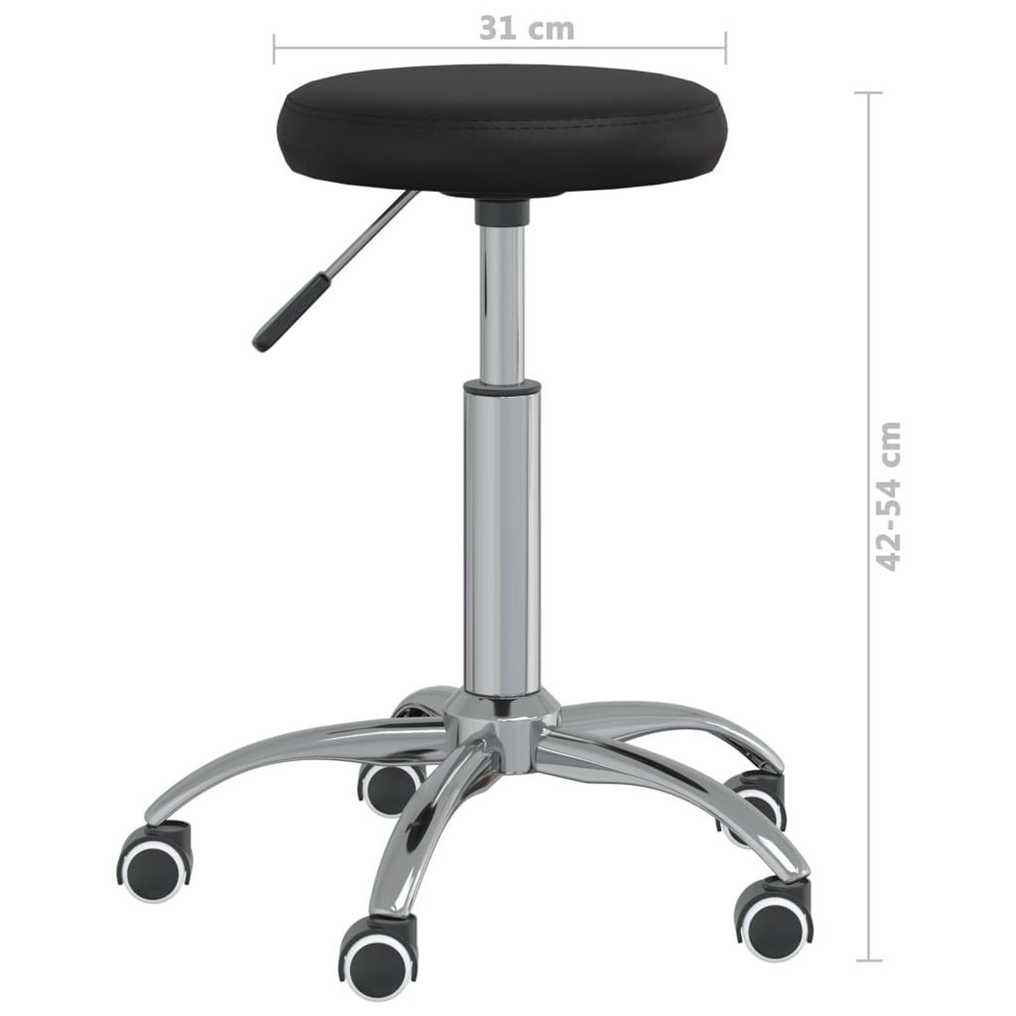 Voir la diapositive 6 : VIDAXL Chaise pivotante de bureau Noir Similicuir