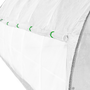 Voir la diapositive 4 : ID MARKET Serre tunnel de jardin 18M² blanche relevable avec moustiquaire