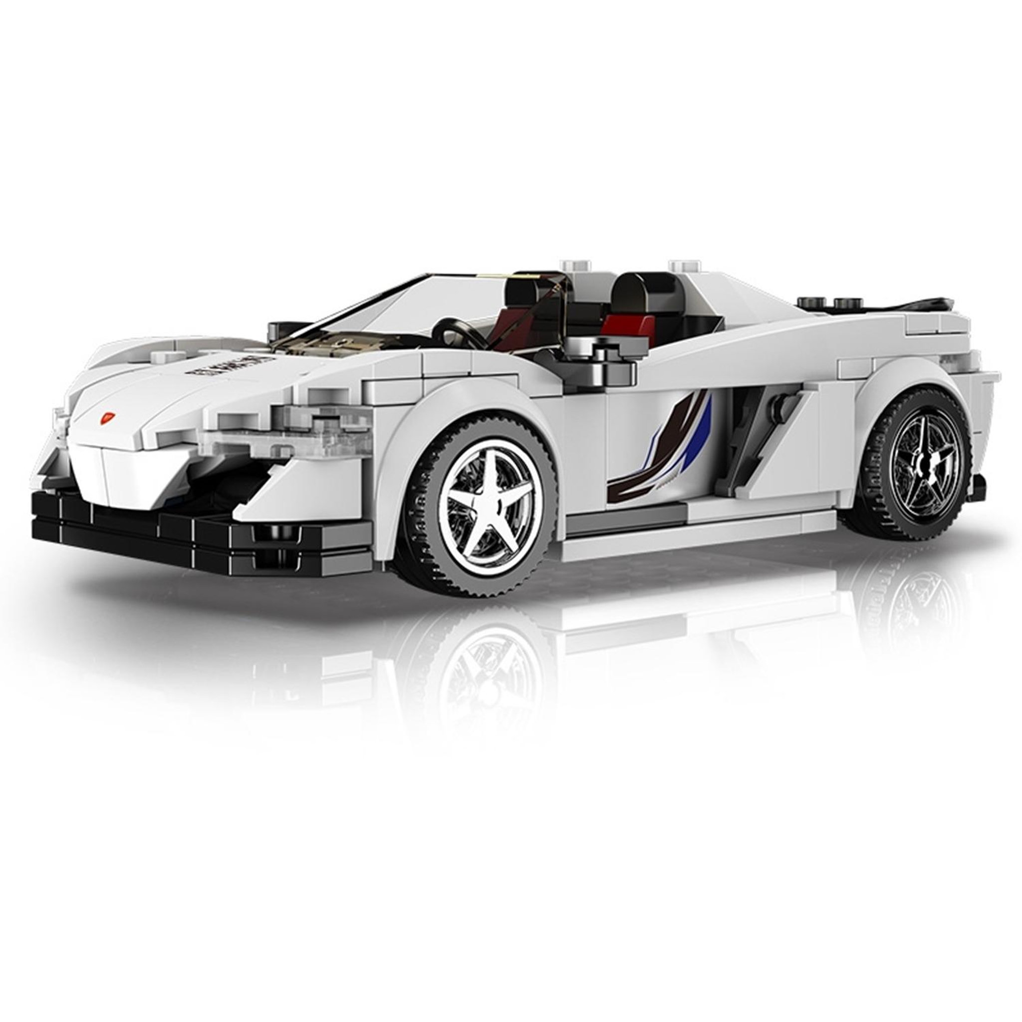 Voir la diapositive 2 : MOULD KING Voiture de sport 650S + vitrine