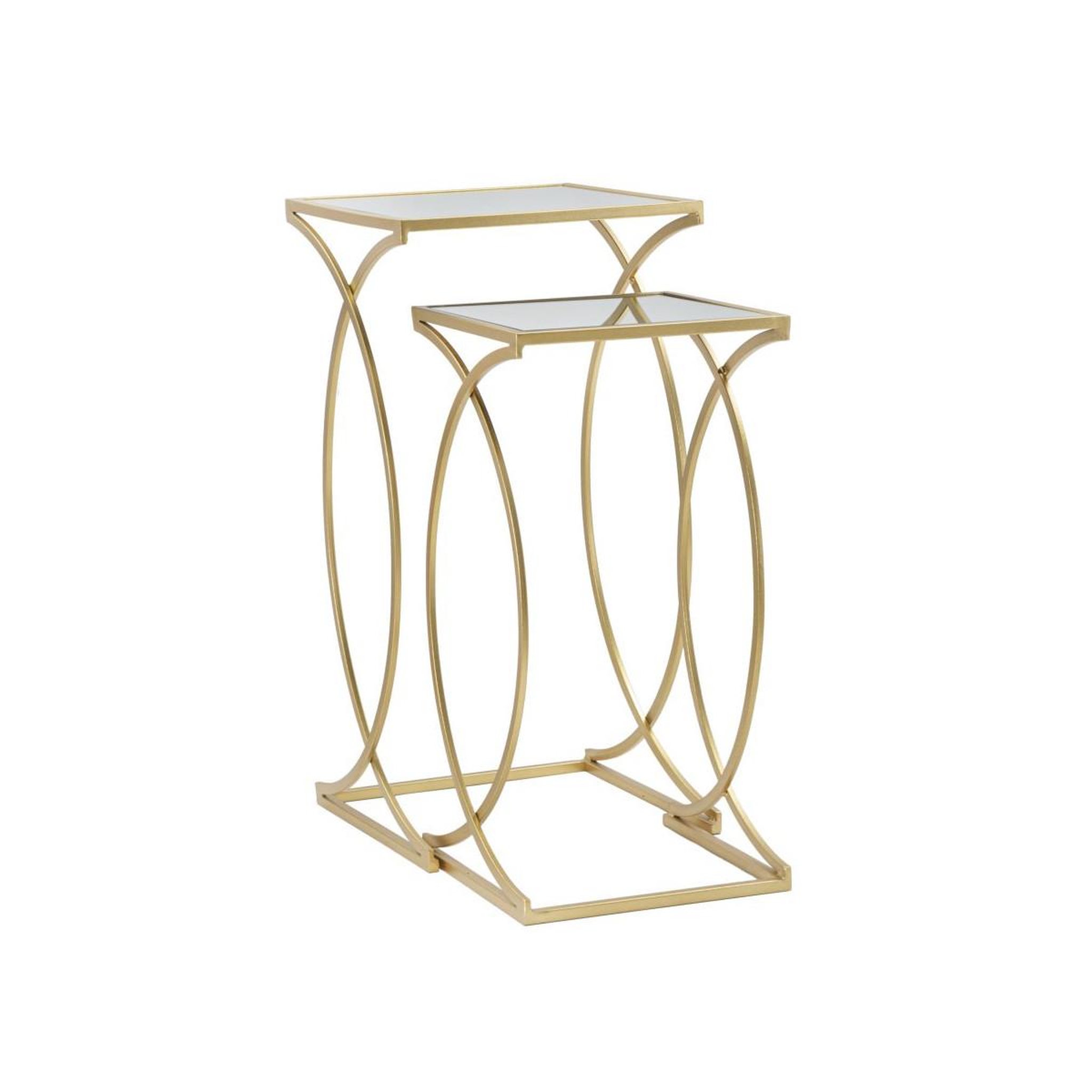 Voir la diapositive 3 : Paris Prix Lot de 2 tables d'appoint design  simply  70cm or