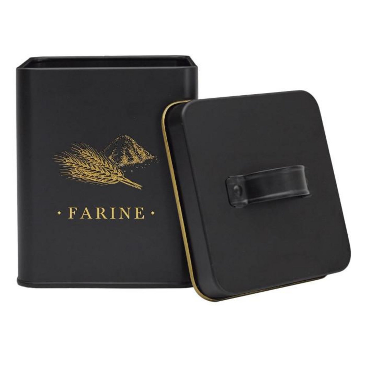 Paris Prix Boîte à Farine en Métal  Lounge  19cm Noir