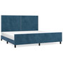 Voir la diapositive 2 : VIDAXL Cadre de lit sans matelas bleu fonce 200x200 cm velours