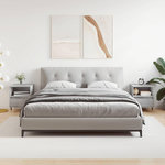 VIDAXL Tables de chevet 2 pcs gris beton 40x35x50 cm bois d'ingenierie