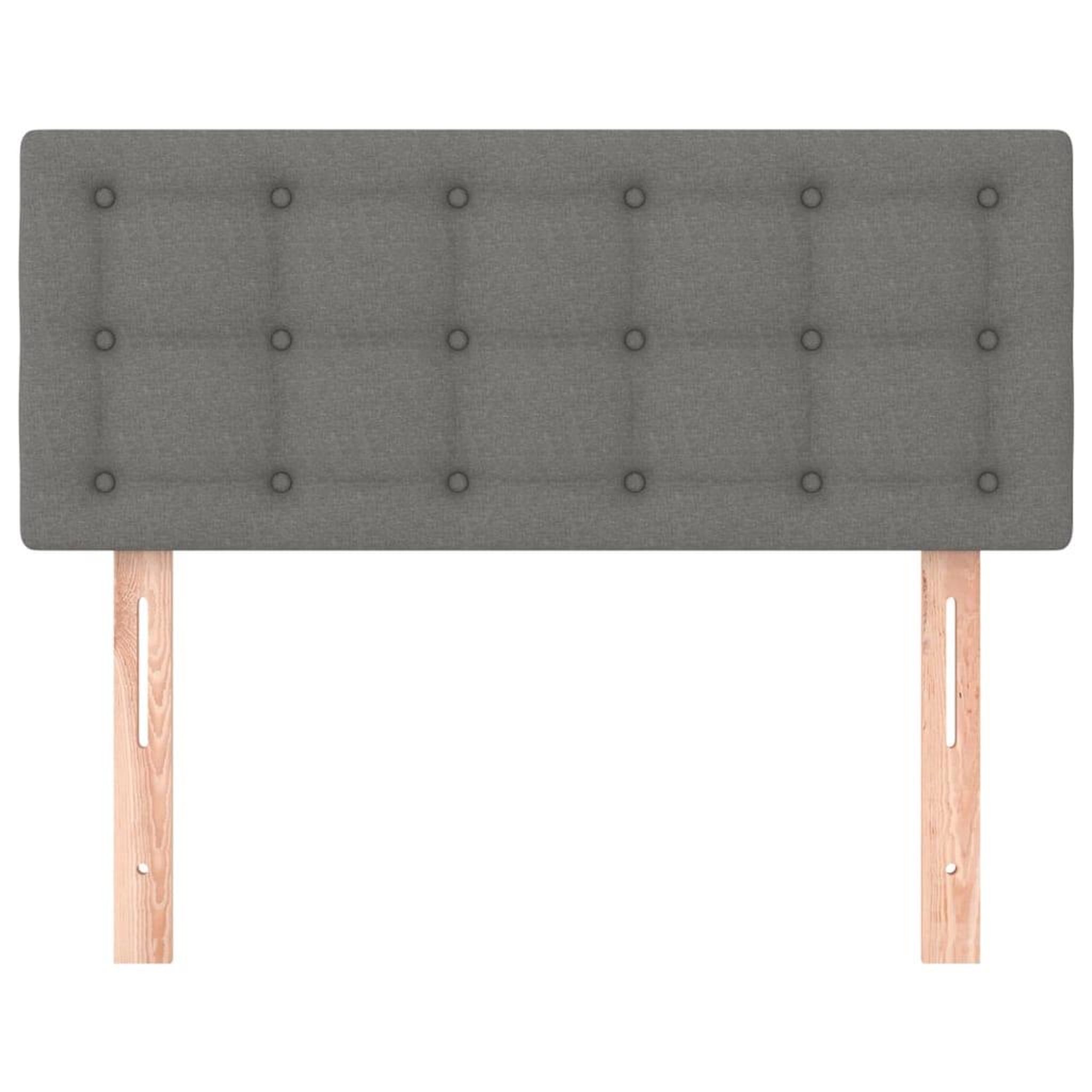 Voir la diapositive 3 : VIDAXL Tete de lit Gris fonce 90x5x78/88 cm Tissu