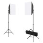 Voir la diapositive 2 : VIDAXL Kit de studio photo boîtes a lumiere toile de fond reflecteur