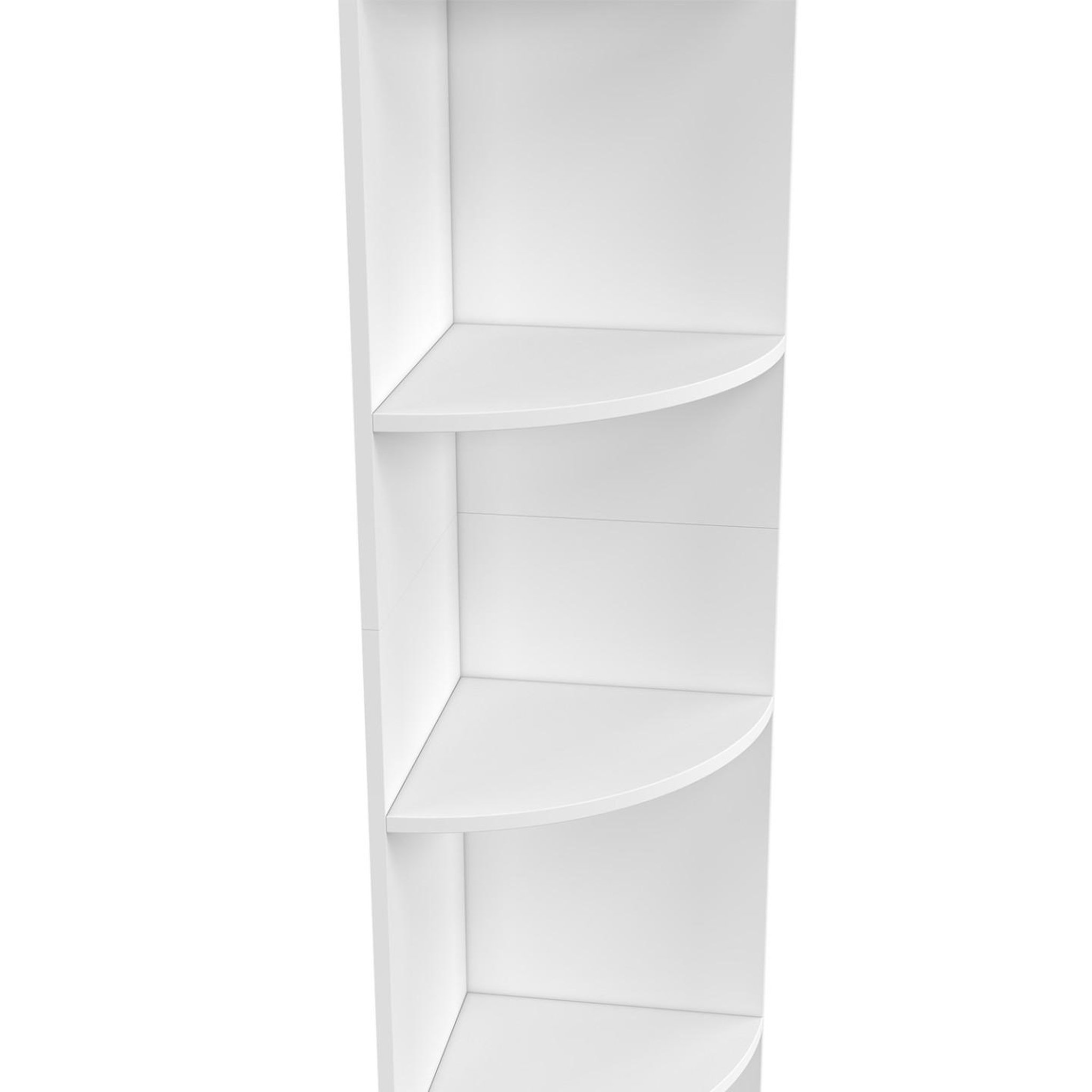 Voir la diapositive 5 : ID MARKET Etagère murale d'angle modula 5 niveaux blanche à poser ou à fixer