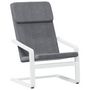 Voir la diapositive 2 : VIDAXL Chaise de relaxation Gris fonce Tissu