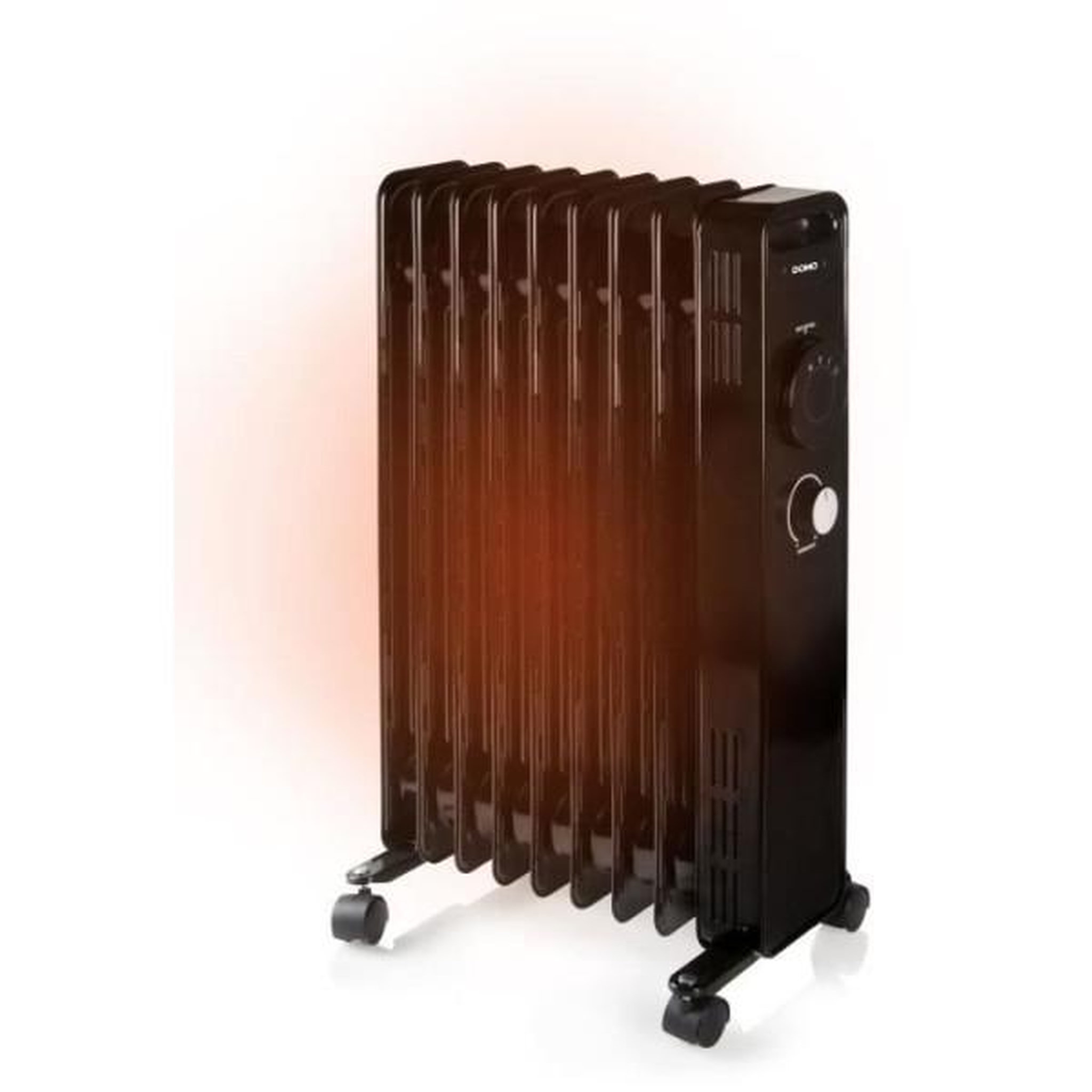 Voir la diapositive 6 : Domo Radiateur a bain d'huile - 2000 W - DOMO - DO7327R - 42,5 x 28 x 64 cm - Noir