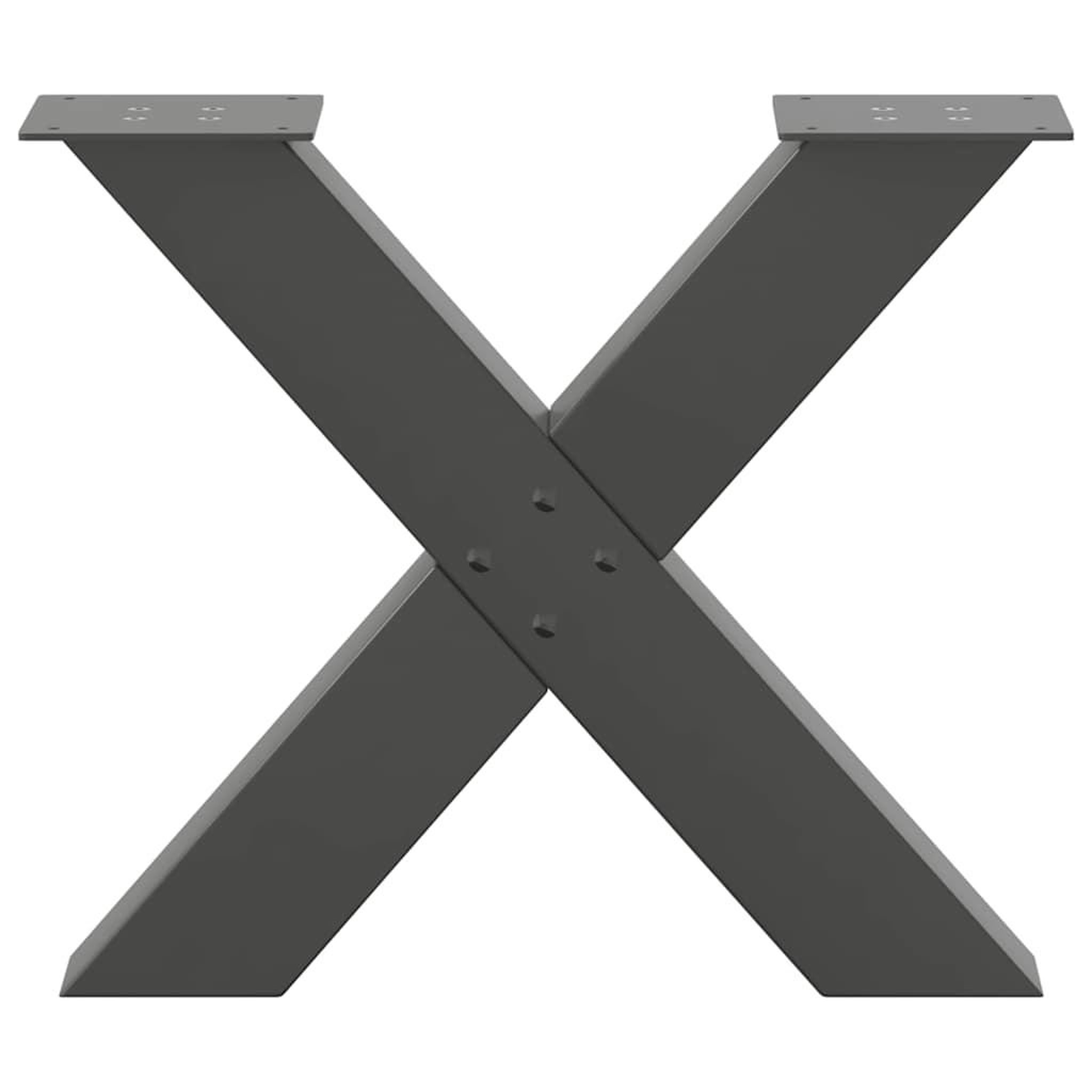 Voir la diapositive 5 : VIDAXL Pieds de table basse forme de X 2 pcs anthracite 60x(42-43) cm