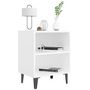 Voir la diapositive 3 : VIDAXL Table de chevet avec pieds en metal blanc 40x30x50 cm