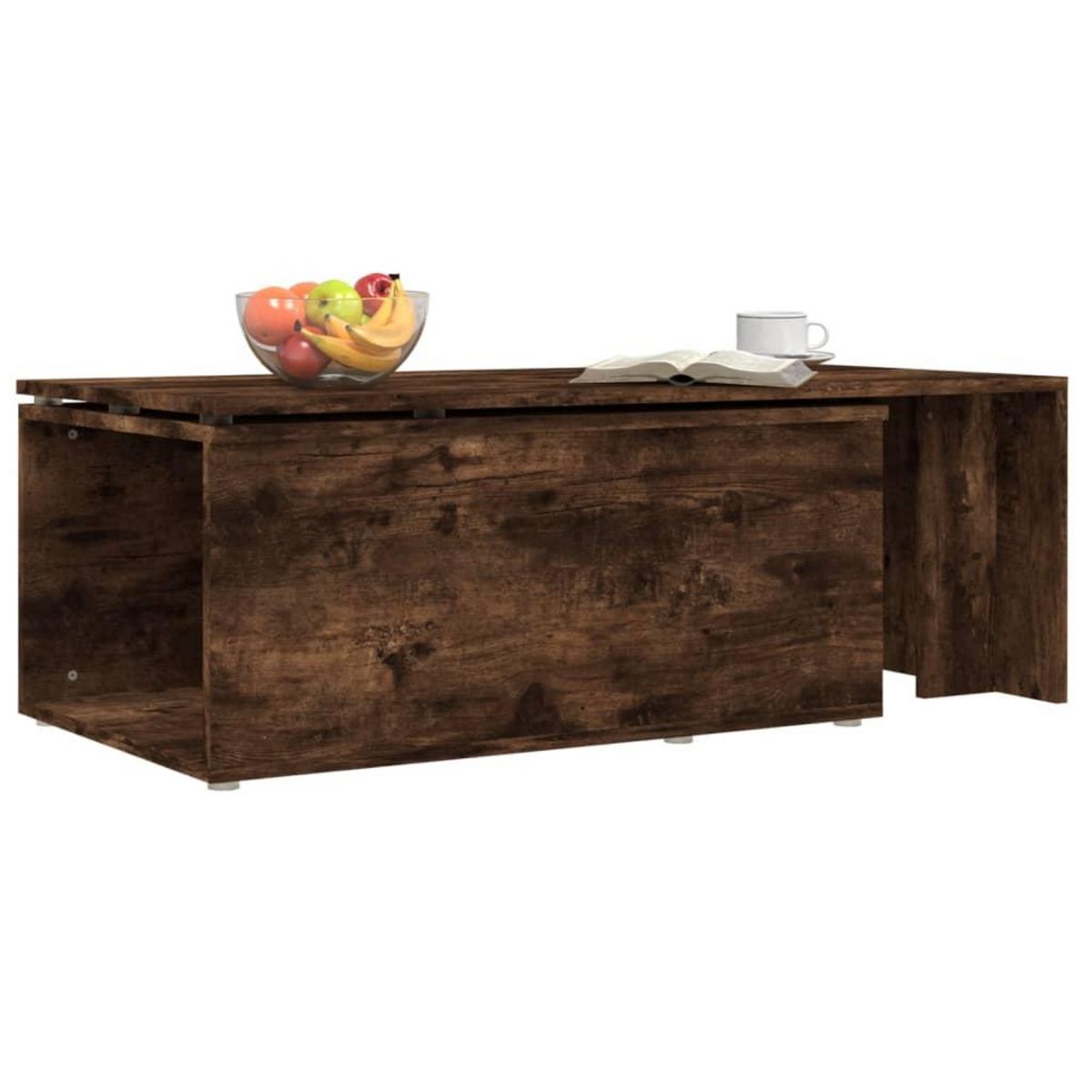 VIDAXL Table basse Chene fume 150x50x35 cm Bois d'ingenierie