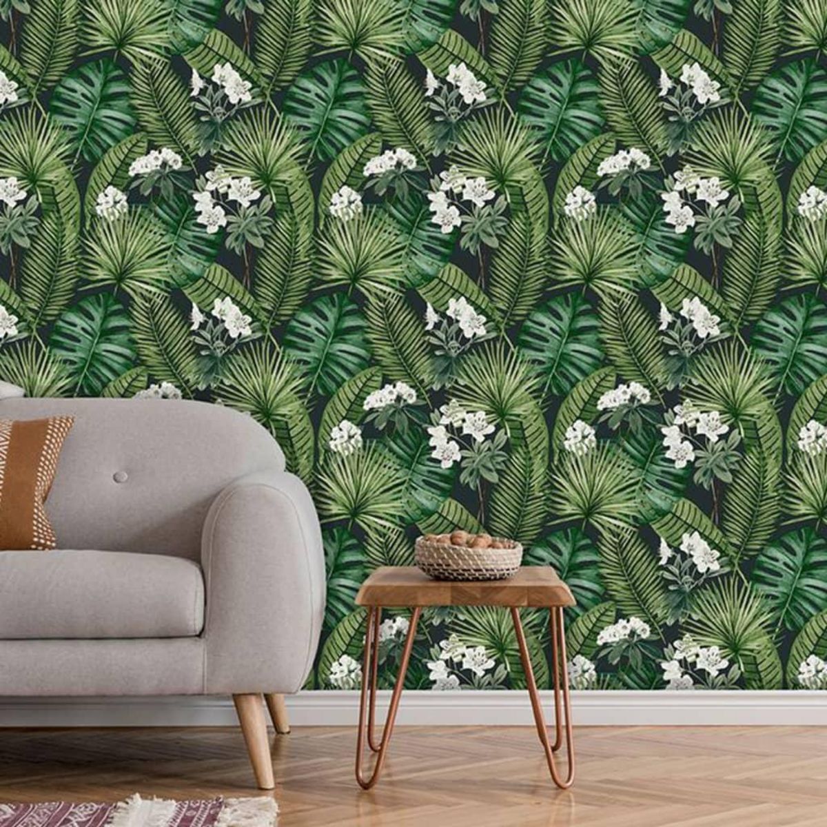 DUTCH WALLCOVERINGS DUTCH WALLCOVERINGS Papier peint Eden Noir et vert fonce